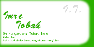 imre tobak business card